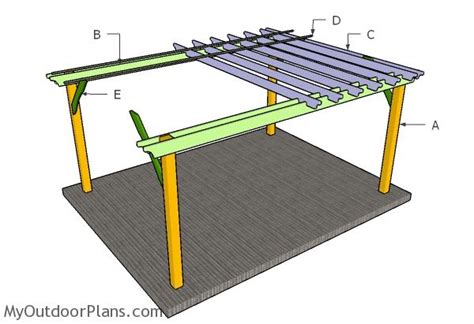 12x16 Pergola Plans | MyOutdoorPlans | Free Woodworking Plans and Projects, DIY Shed, Wooden ...