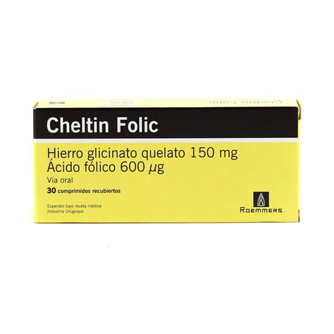 Cheltin Folic Hierro Glicinato Quelato Mg Acido F Lico Ug