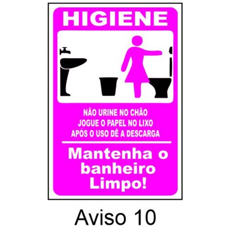 Quadro De Aviso Mantenha O Banheiro Feminino Limpo Shopee Brasil