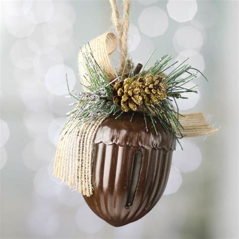 Rustic Holiday Acorn Bell Ornament Decorative Accents Primitive Decor