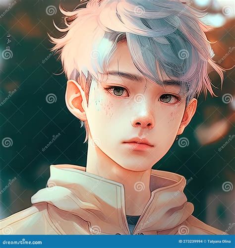 Anime Boy Avatar Ai Generative Art Stock Illustration Illustration Of