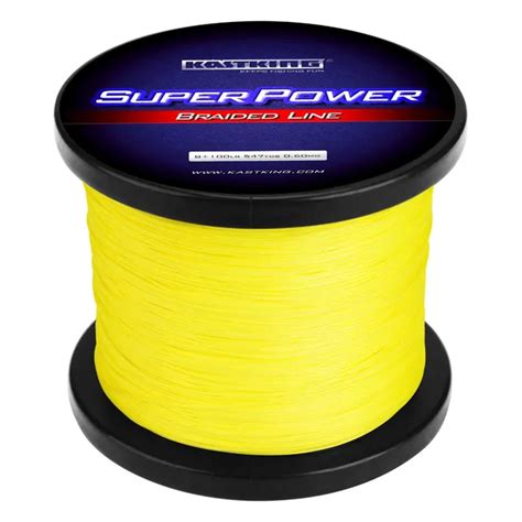 Kastking Superpower Strand Braided Fishing Line M Yellow Gray