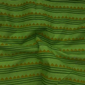 Rust Stripes Handloom Cotton Printed Fabric Saroj Fabrics