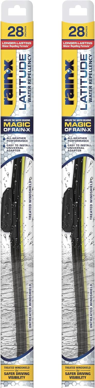 Rain X 810168 Latitude 2 In 1 Water Repellent Wiper Blades 28 Inch