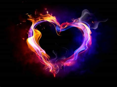 Download Colorful Abstract Love Heart Wallpaper