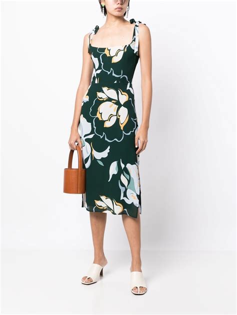 Reformation Besse Floral Print Midi Dress Farfetch