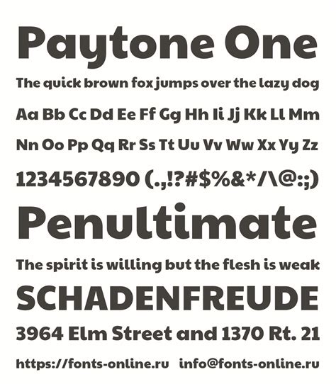 Paytone One Font