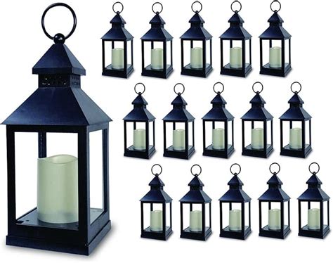 Banberry Designs Decorative Lantern Set Of 16 Includes 4 Hour Timer 9 38 H