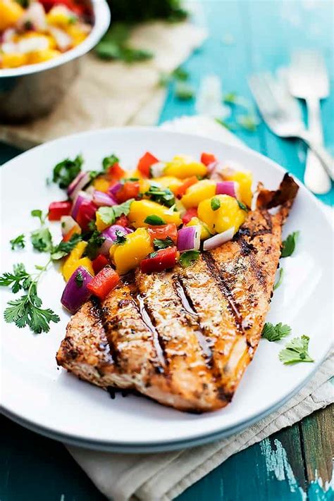 Grilled Salmon With Mango Salsa Creme De La Crumb