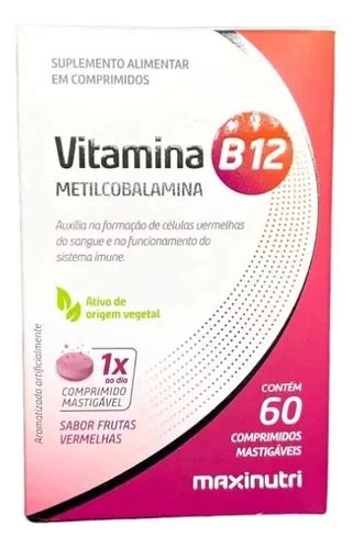 Vitamina B Metilcobalamina Mastig Veis Comp Maxinutri Drogaria