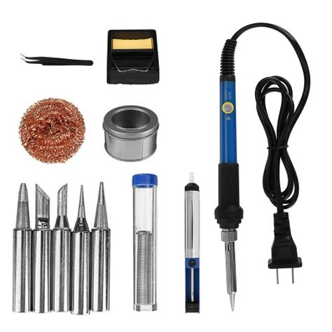 1Set Durable Soldering Iron Kit 220V 60W Adjustable Temperature