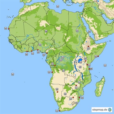 Afrika Topographie Karte Goudenelftal