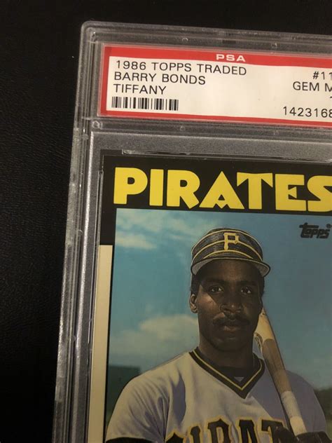 1986 Topps Traded Tiffany 11T Barry Bonds Pirates RC Rookie PSA 10