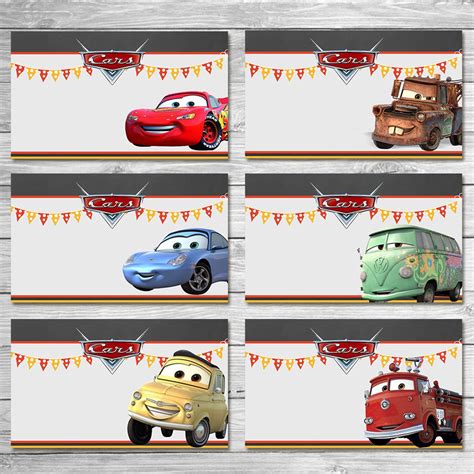 Disney Cars Food Tents Chalkboard Cars Food Labels Disney Cars Printables Cars Party Favor Cars ...