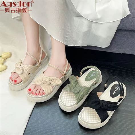 Agsdon Sandals Women 2023 New Style Summer Outer Wear Fashion Thick