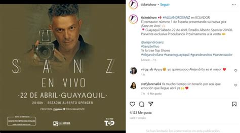 Alejandro Sanz Dar Concierto En Ecuador El Pr Ximo El Comercio