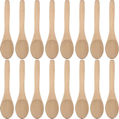 Amazon Supkiir Mini Wooden Spoons 50Pcs Natural Mini Wood Honey