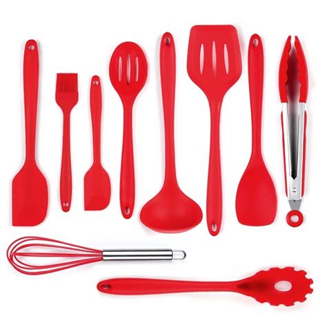 Silicone Kitchen Utensils Heat Resistant Cooking Utensils Set Spatula