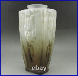 Charles Schneider Important Vase verre fumé Art Déco Vers 1930 signé