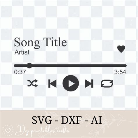 Spotify Svg Glass Song Art Dxf Ai Pdf For Cricut And Etsy New Zealand