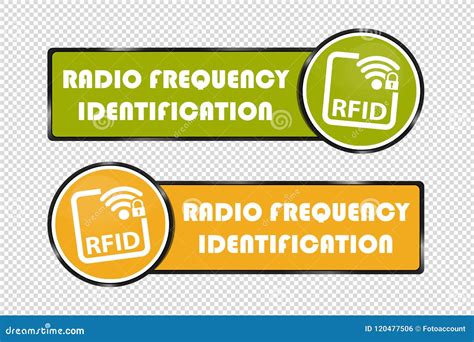 Rfid Buttons Green And Yellow Square And Circle Vector Illustration