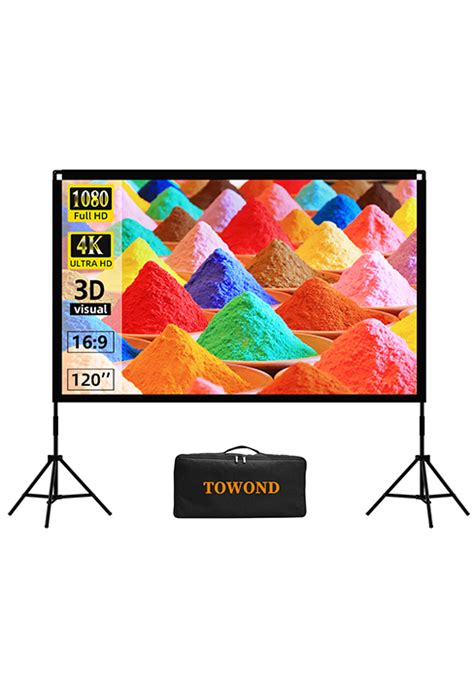 Amazon Projector Screen And Stand Towond Inch Portable Movie