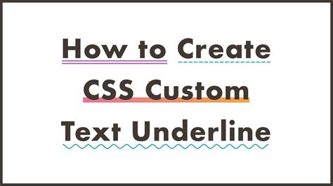 How To Make Underline Color In Css - Design Talk