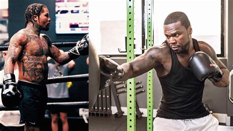 50 Cent Hitting Mitts With Gervonta Davis Trainer Showing His BOXING