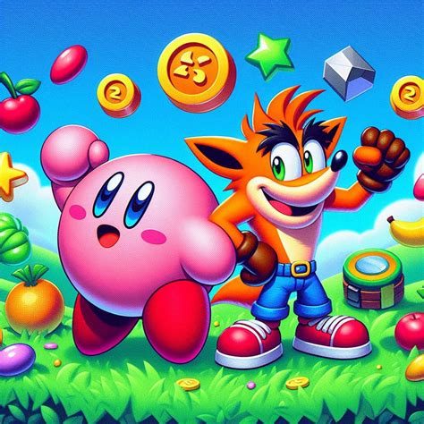 Kirby meets Crash by SpongebobNintendo20 on DeviantArt