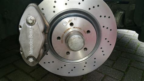 Mercedes C Klasse W Mopf Wechsel Der Brembo Bremsscheiben Und