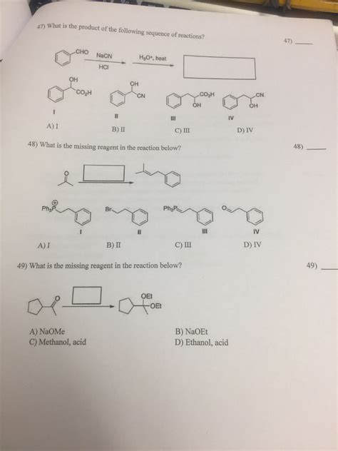 Solved 4 What Is The Product Of The Following Sequence Of