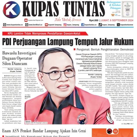 Kupas Tuntas Surat Kabar Harian Kupas Tuntas Edisi Jumat 06