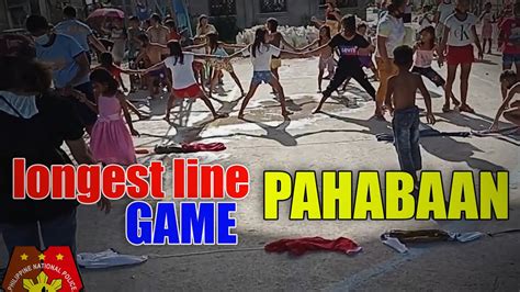 PNP LONGEST LINE GAME LARONG PAHABAAN Gamit Ang Bagay Na Nasa