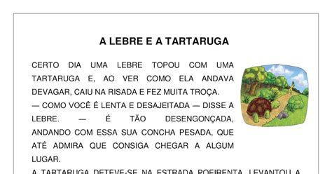 A Lebre E A Tartaruga Atividades 1 Ano BRAINCP