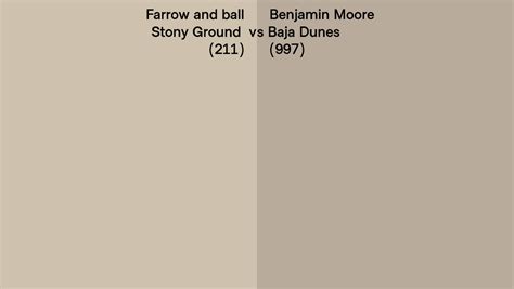 Farrow And Ball Stony Ground 211 Vs Benjamin Moore Baja Dunes 997