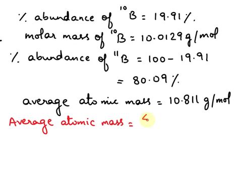 SOLVED Isotopes Of Boron Boron Contains 10B 10 0129g Mol And 11 B