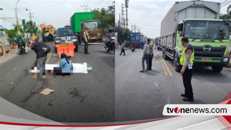 Bentur Bodi Samping Truk Seorang Guru Di Gresik Tewas Terlindas Truk