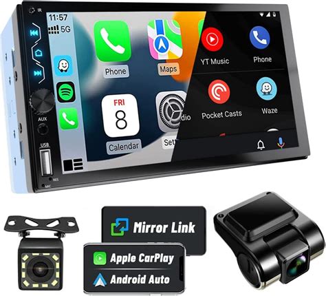 Amazon Leadfan Double Din Car Stereo With Dash Cam Inch Full Hd