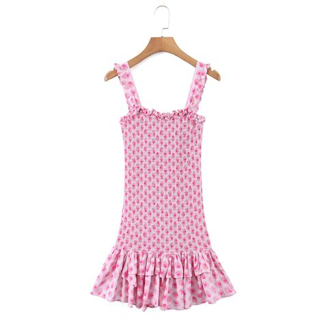 Judy Pink Flower Print Mini Dress