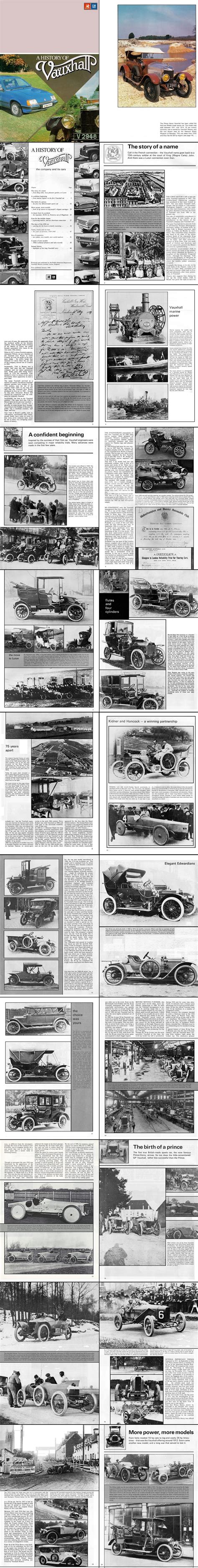Vauxhall - Historical publications