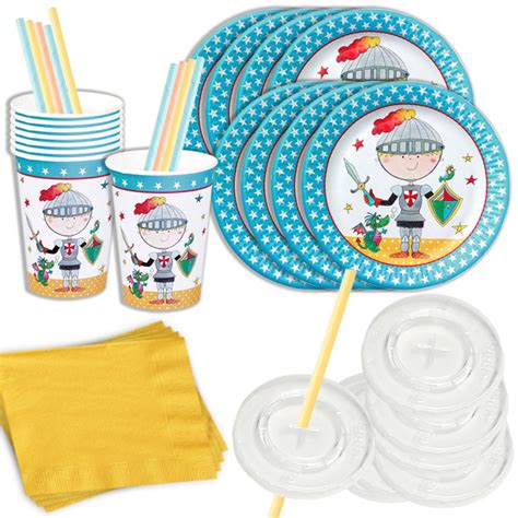 Tapferer Ritter Basic Set Tischdekoset 54 tlg für 8 Kinder