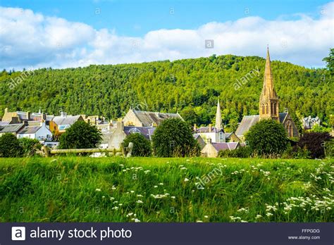 Download This Stock Image Panorama Of Peebles Scotland Uk Ffpgdg