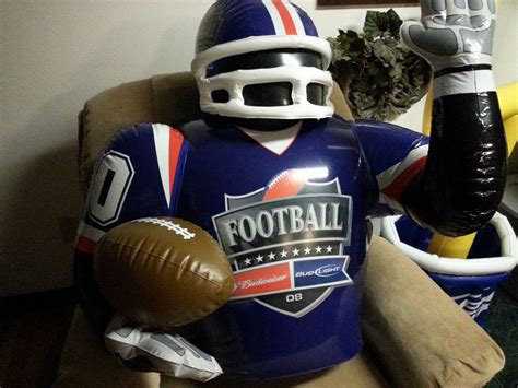 Inflatable Budweiser Bud Light Beer Football Player For Man Cave