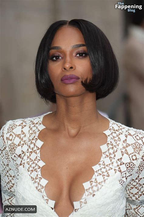 Ciara Sexy Flashes Her Hot Areolas At The Elie Saab Fashion Show In Paris AZNude