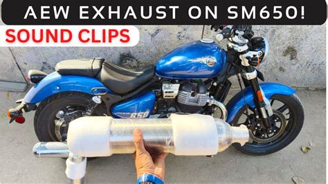 Royal Enfield Super Meteor 650 With Aew Aftermarket Exhaust