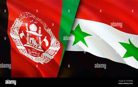 Afghanistan and Syria flags. 3D Waving flag design. Syria Afghanistan flag, picture, wallpaper ...