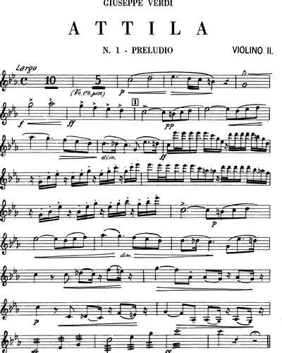 Attila Traditional Violin Sheet Music By Giuseppe Verdi Nkoda