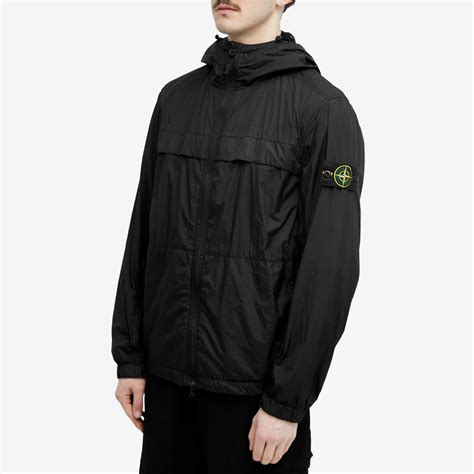 Stone Island Crinkle Reps Hooded Jacket Black END GB