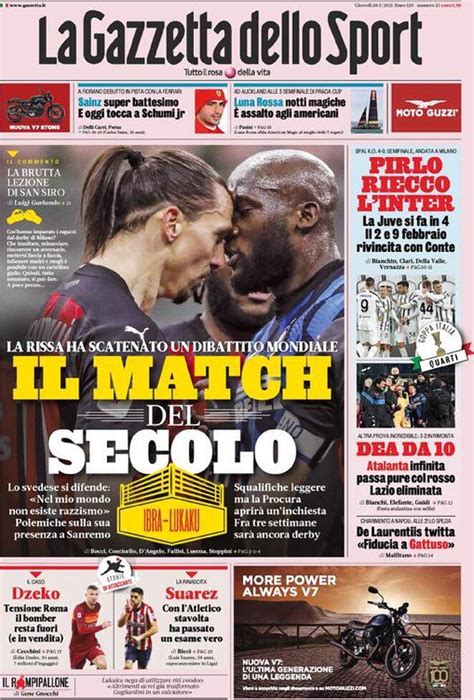 Gazzetta Dello Sport Il Match Del Secolo