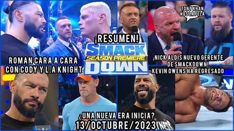 Wwe Smackdown Octubre Resumen Y Resultados Youtube